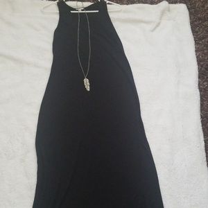 Small black dani dress feather necklace included
